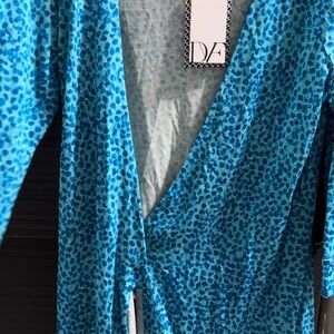 Diane Von Furstenberg Blue Patterned Dress